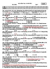 4 Đề kiểm tra 15 phút môn Vật lý Lớp 9 - Bài kiểm tra số 1